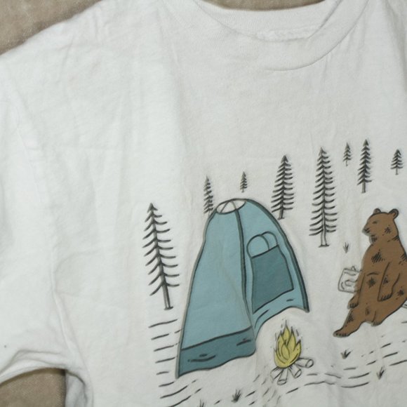 Eldon Boys Bear Camping T Shirt 🌵M - Picture 3 of 5